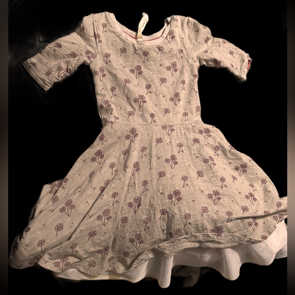 Beautiful Vignette Multilayered 1/4 sleeve dress - floral dandelions